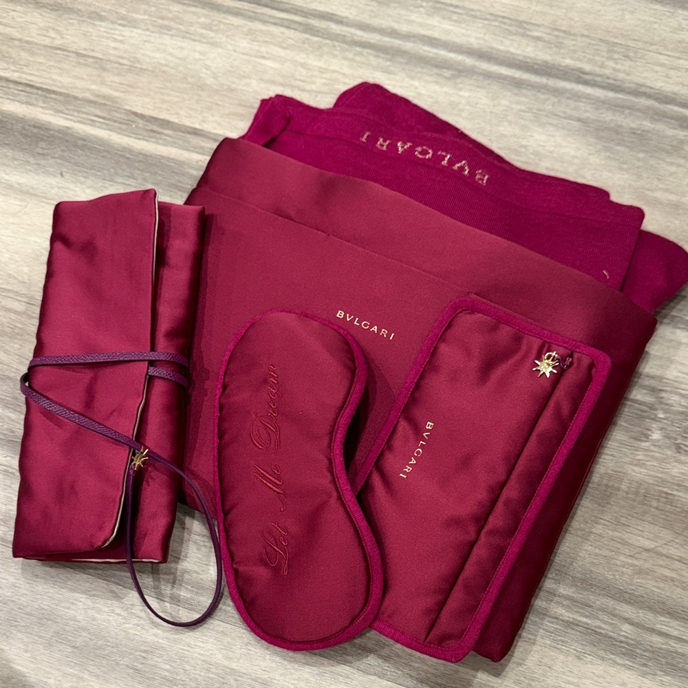 New Bulgari Deep Berry Travel Set in Rich Magenta